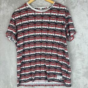 Adidas Originals Run DMC All Over Print T-Shirt Mens Large Red Black M64445 NYC